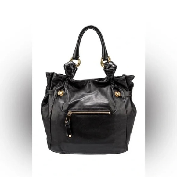 Marc Jacobs Black Leather Tote Bag